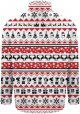 Autumn And Winter Men's New Christmas Digital Printed Long Sleeve Stand Half Zip Plus Hoodie Crop